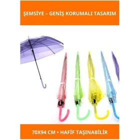 Resim 70x94 Cm Renkli Açılır Şemsiye Güneş Ve Yağmur Koruma Çok Renkli 