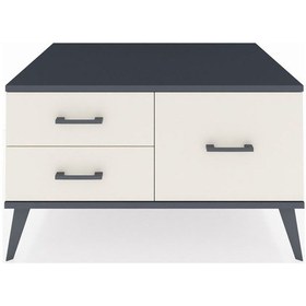 Resim Kronos Şifonyer 3 Raflı 88x59x48 Antrasit-antrasit/aytaşı Antrasit/aytaşı 