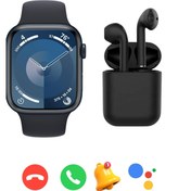 Resim BGGTech Iphone 13 Pro Max Uyumlu Watch 9 Series T900 Pro Max Akıllı Saat + i12 Bluetooth Kulaklık 