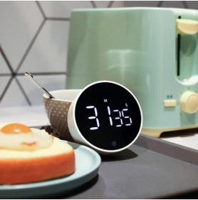 Resim Ev Mutfak Manyetik Zamanlayıcı LED Sesli Dijital Yemek Ders Geri Sayım Mıknatıslı Mini Kronometre 