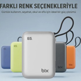 Resim Bix Pb120 20000mah 65w Type-c Pd Kompakt Tasarımlı Dijital Göstergeli Powerbank Taşınabilir Hızlı Şarj Cihazı 