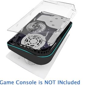 Resim PS5 için yeni ekstra ön kapak şeffaf kabuklar kapak plakaları w/havalandırma değiştirme, Playstation 5 Disc Edition oyun konsolu için, şeffaf aşırı ısınma önleyici DIY konut kapak plakası radyatör 