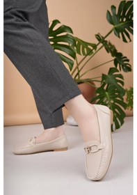 Resim Nesilshoes Nesil Shoes Neyna Rk45 Bej Günlük Kadın Babet 