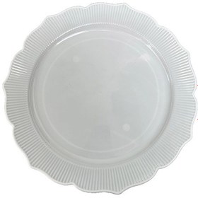 Resim Kullan At Parti Plastik Sert Mika Tabak - 26 Cm. - Beyaz - 6 Adetlik Paket Beyaz 