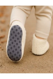 Resim Kiçi Kaydırmaz Taban, Organik, Pamuk Astarlı, Terletmez, Üşütmez Pembe Bulut Bebek Pandufu 