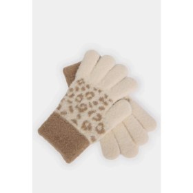 Resim DeFacto Kız Çocuk Leopar Desenli Triko Eldiven F5144A825WN 