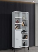 Resim Çizgi Kitaplık Raflı Kapaklı 70x37x180cm 