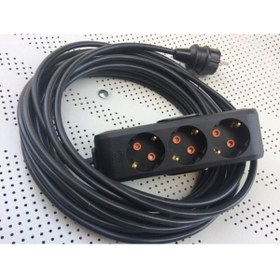 Resim Viko Multi-Let Siyah 3'Lü 10 M (10 Metre) Uzatma Kablosu Topraklı Çocuk Korumalı 
