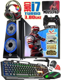 Resim WARBOX Alpin I7 Turbo:3.80ghz 16gb Ram 240gb Ssd 250gb Hdd R7 240-4gb E.kartı 24" Monitör Gaming Pc 