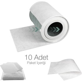 Resim Purmed 10 Adet Xiaomi Air Purifier 1 / 2 / 3 / Pro Uyumlu Toz Tutucu Ön Filtre 