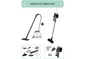 Resim Pirantech CB-102A Buharlı Temizlik Makinesi // EK-200 Torbasız Kablolu Dikey Süpürge Elektrikli Süpürge 
