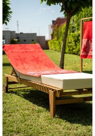 Resim Menderes Home Cotton Collection Bukle Plaj Havlusu Yıldız Kırmızı 