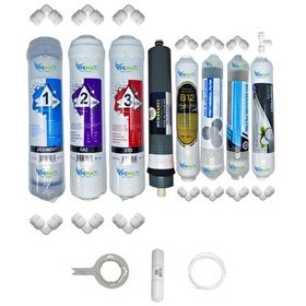 Resim Pemax Water Solutions Kapalı Kasa Su Arıtma Cihazı STD 8'li Platinium Mebran B12-Şeffaf Mineral-Detox-Gümüş İyon 