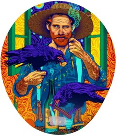 Resim Vincent Van Gogh Colorbender Baskılı Bilek Destekli Mouse Pad Mousepad 