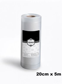 Resim VI'ORIO 20cm X 5m Rulo Tırtıklı Vakum Makinesi Poşeti Vakum Poşeti 