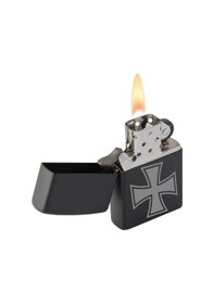 Resim Malta Haçı Onur Sadakat Yardım Madalya Şekli German Haç Arma Lazer Silinmez Resimli Benzinli Çakmak Siyah 