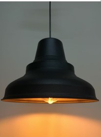 Resim Mylights Retro Rustik Metal Sarkıt Siyah Içi Altın 