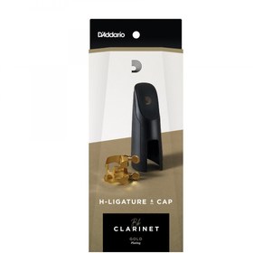 Resim D'Addario HCL1G Si Bemol (Bb) Klarnet H-Ligature ve Kapak Seti | Altın Kaplama (Gold) Harrison Tarzı Tasarım, 4 Noktadan Eşit Baskı ile Maksimum Rezonans 