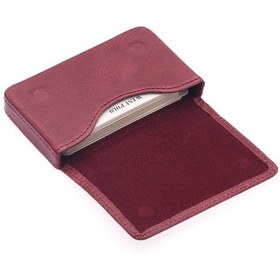 Resim Westpolo Eskitme Hakiki Deri Unisex Tek Bölmeli Kartlık - Bordo Bordo 