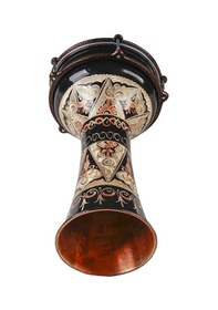 Resim Agean Copper Fiske Darbuka With Hand Engraving No: 3 Darbuka 