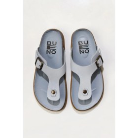 Resim Bueno Shoes Mavi Nubuk Kadın Parmak Arası Terlik 01WS11002 01WS11002 