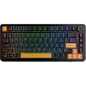 Resim Rampage Quell Siyah Hot Swap 2.4g + Bt Wireless Rgb Gasket Oil Switch Türkçe Q Pbt Keycaps Mekanik Klavye 