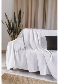 Resim Koltuk Örtüsü %100 Pamuk Yatak Örtüsü Pike 200 X 230 Cm Beyaz 