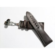 Resim FADO Her Saate Uygun Kelebek Toka 26 MM Hakiki Deri (281) gumus toka kahve 