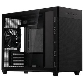 Resim Asus PRIME AP201 2xUSB3.2 1xUSB 3.2TypeC Temperli Cam Micro ATX Small Tower Siyah Bilgisayar Kasası 