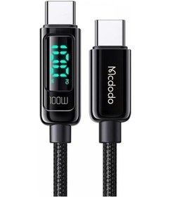 Resim Mcdodo Ca-8820 Type-c Type-c 100w Pd Dijital Ekranli Data-şarj Kablosu 5a 1.2m, Sku: Smg8690010141651 