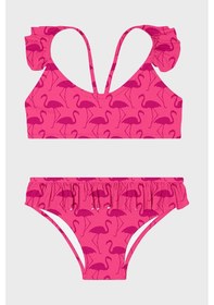 Resim Slipstop Almina Junior Desenli Upf 50+ Korumalı Çabuk Kuruyan Bikini Kız Çocuk Bikini Sb2611000107 Fuşya 