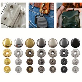 Resim 100/105 adet 10/12.5/15/17/20mm Metal Tokalar 