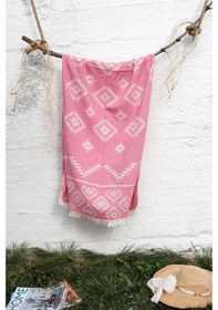 Resim Baveno Pamuk 90 x 180 Peştemal Plaj Havlusu Etnik Desen Jakarlı 