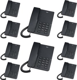 Resim 10 Adet Siyah Tm140 Masaüstü Ofis Telefon Seti 