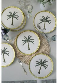 Resim Keramika Palmiye Nordic Servis Tabağı 28 Cm 6 Adet 22642 Beyaz 