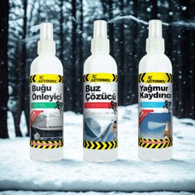 Resim Automix Kışa Özel 3'ü 1 Arada Cam Spreyi - Buğu Önleyici, Buz Çözücü, Yağmur Kaydırıcı 