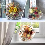 Resim Epoxy Reçine için Silikon Kalıp, 3D Kristal Damla Tasarımları Özellikli, Çiçekleri Koruma için Mükemmel. Bu Başlangıç Seti, Altıgenler, Kalpler, Küreler, Piramitler, Küpler ve Bir Ayar Aracı Gibi Şekilleri İçerir. 