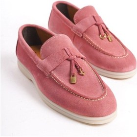 Resim Mubiano Hakiki Deri Collection Kadın Süet Loafer & Babet Mercan -mckry1410-mrc Mercan 