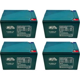 Resim Ncr 12v 14 Ah Volta Vsm Vsc Elektrikli Bisiklet Aküsü 4'lü Set 
