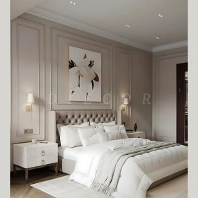 Resim Diecor 2,5 cm Boyanabilir Dekoratif Duvar Çıtası Eşsiz Yatak Başlığı Tasarımı Montaja Hazır 