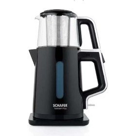 Resim Elektrikli Siyah Çay Makinesi, Pratik ve Şık Tasarım 