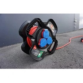 Resim Mena Rise Kauçuk Kablo Makarası X-Gum IP44 / Kauçuk Şantiye Için Kablo Makarası (10 M, Dış Mekanda Sürekli Kullanım, Özel Kauçuk Karışımı, Almanya'da Üretilmiştir) 