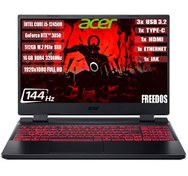 Resim Nitro 5 AN515-58 NH.QFJEY.007+165 Intel Core i5-12450H 15.6" 16 GB RAM 512 GB SSD 4 GB RTX3050 IPS FHD FreeDOS Gaming Laptop Acer