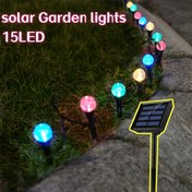 Resim 15 LED Güneş Enerjili Yolu Aydınlatması, Elektriksiz Bahçe ve Patyo Işıklı Topu, Çiçek Tarhları İçin Uygun 