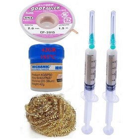 Resim Mechanic Krem Lehim 183 C 42g Flux Lehim Toplama Cp-2015 Emme Teli 2,0mm Havya Uç Temizleme Set03 