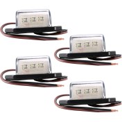 Resim Gemstone 4x 12/24V 3 LED Plaka Etiketi Hafif Tekne Rv Kamyon Römork Iç Step Lamba (Yurt Dışından) 