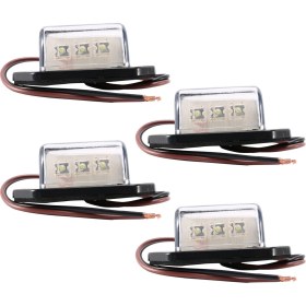 Resim Gemstone 4x 12/24V 3 LED Plaka Etiketi Hafif Tekne Rv Kamyon Römork Iç Step Lamba (Yurt Dışından) 