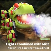 Resim Rc Araba Dinozor 3d Rotasyon Sis Spreyi Ve Led Işıkları İle Çocuklar Elektrikli Red 2b 1704v 