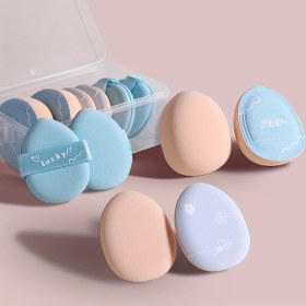Resim 6 adet Mini Puff Set Kutusu ile - Göz, Burun, Yüz Makyaj Uygulaması için Yumuşak, Kokusuz Hidrofilik Poliüretan Sünger - Kuru ve Islak Kullanım için Mükemmel, Güzellik Temel Ürünleri|Minimalist Tasarım|Yumuşak Dokulu 