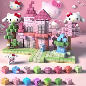 Resim Sanrio for hello kitty 100 adet Manyetik Yapı Blokları Seti - Renkli ABS Reçine, Noel, Cadılar Bayramı ve Doğum Günü Hediyeleri için İdeal, Bir Ev, Ağaç ve Karakter Figürleri ile, Yapı Oyuncak Seti | Oyunlu Tasarım | Dayanıklı İnşaat, Çocuklar için Yapı Blokları 